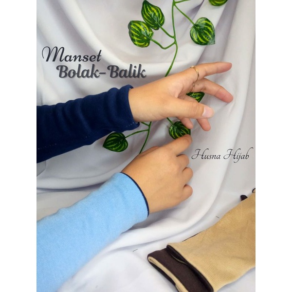 [BRAND HUSNA HIJAB] Manset Bolak Balik / Manset Bolbal / Manset Kaos Rib