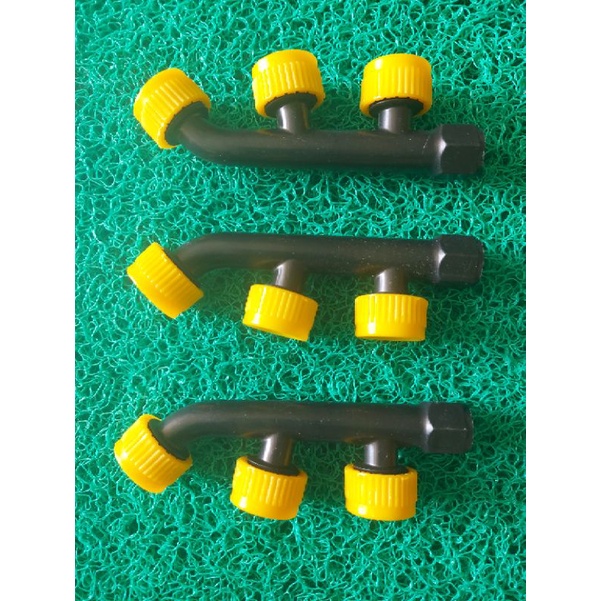 NOZZLE 1 LUBANG 3 KEPALA. SPUYER PLASTIK 1 LUBANG 3 KEPALA