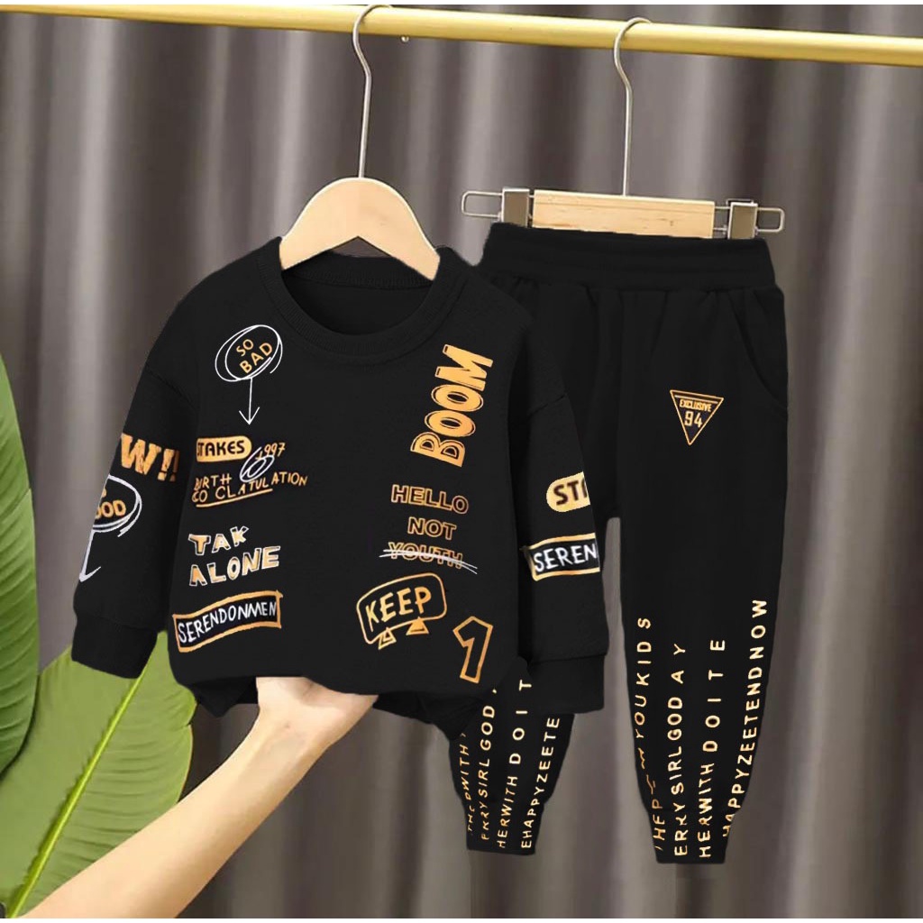 SETELAN ANAK SWEATER ANAK BAJU ANAK UMUR 1-5 TAHUN SWEATER BOOM KIDS SETELAN SWEATER BABYTERRY TERBARU BAJU ANAK LAKI LAKI SWEATER ANAK LAKI LAKI PAKAIAN ANAK LAKI LAKI BAJU ANAK MUSIM DINGIN PAKAIAN ANAK TERBARU BAJU ANAK MASA KINI BAJU ANAK MURAH