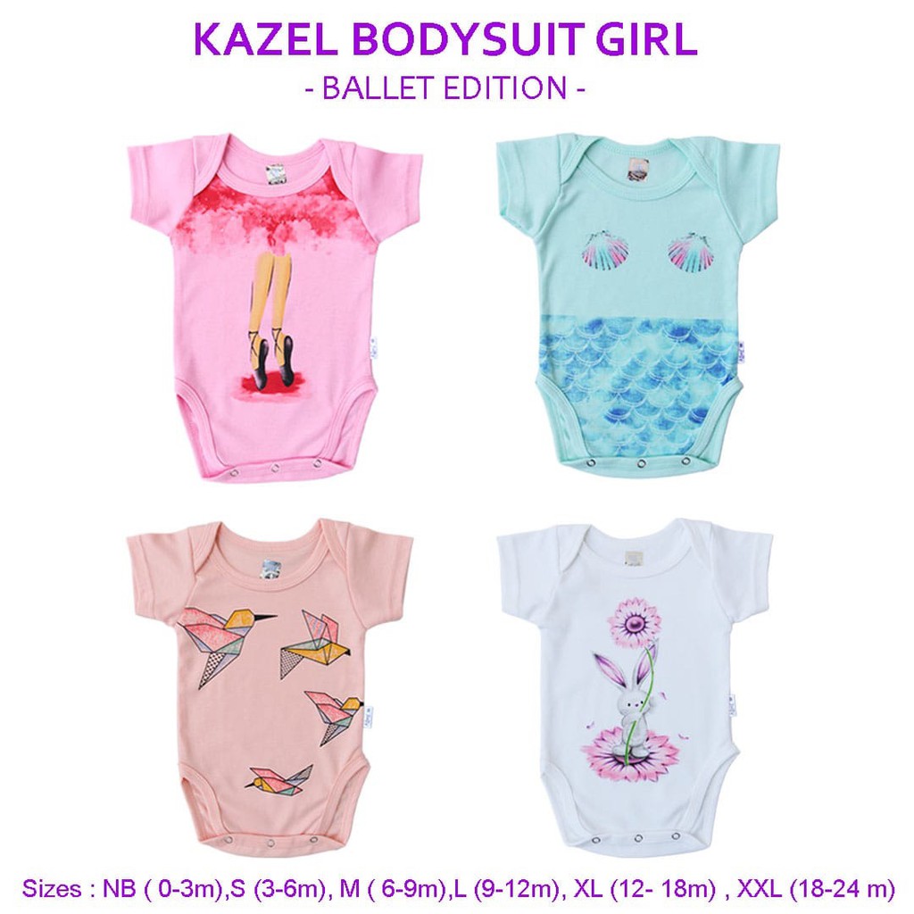Kazel - BALLET Bodysuit isi 4pcs