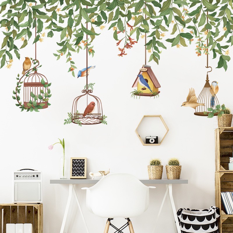 WALLSTIKER WALLSTIKER WALL STICKER STIKER PAPER WALLPAPER DINDING D3 MOTIF TANAMAN HIJAU DAUN POHON KAKTUS MONSTERA DEKORASI CAFE RUMAH PINTU JENDELA CERMIN KACA HIASAN KERAMIK KAMAR MANDI TOILET ANTI AIR WATERPROOF TEGEL KOMPOR KULKAS DAPUR 3D AESTHENTIC-Q 52