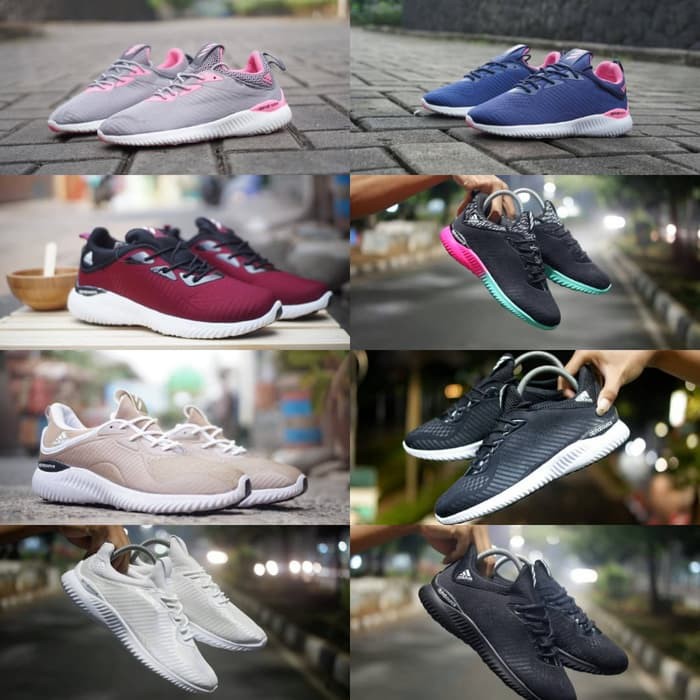 Termurah Adidas Alphabounce size 36 - 40 sepatu wanita hitam pink olahraga lari