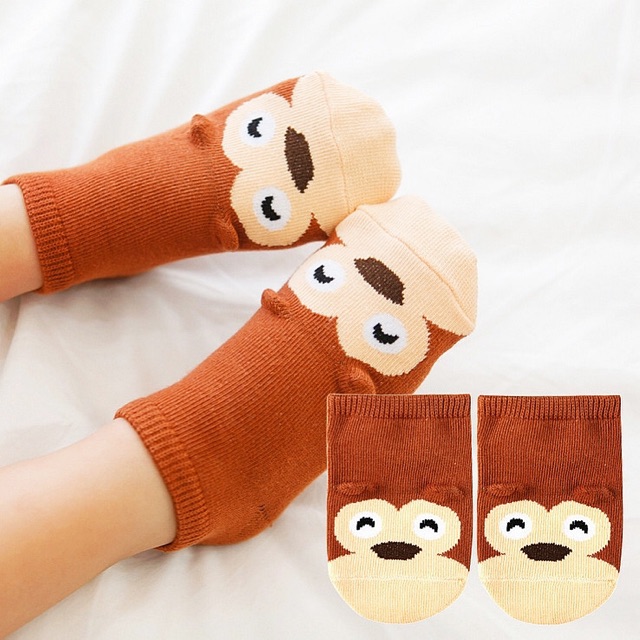 [BABY EL STORE] Sock Infant Kaos Kaki Bayi Anak Katun Binatang Animal Sock Baby Kids Cotton Import Prewalker