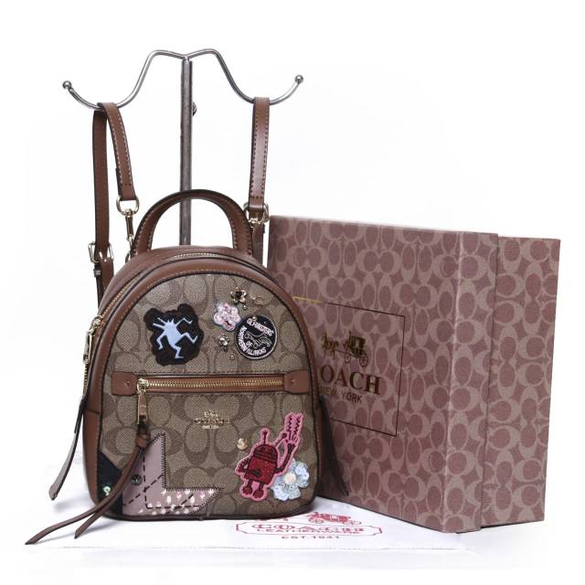 tas Rancel Coach Keith Haring Andi Backpack + Box/Ransel wanita/backpack bag