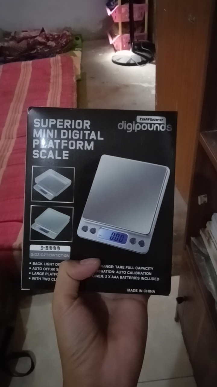 Taffware Digipounds Timbangan Dapur Mini Digital Scale 3000g 0.1g - I2000 - Silver