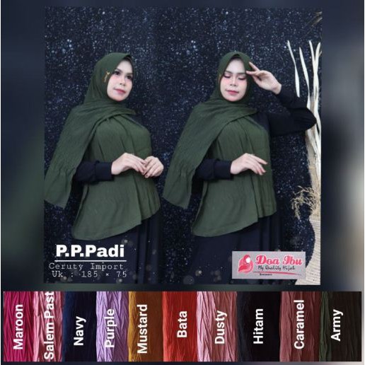 DOI Jilbab Pashmina Padi Ped 180X75