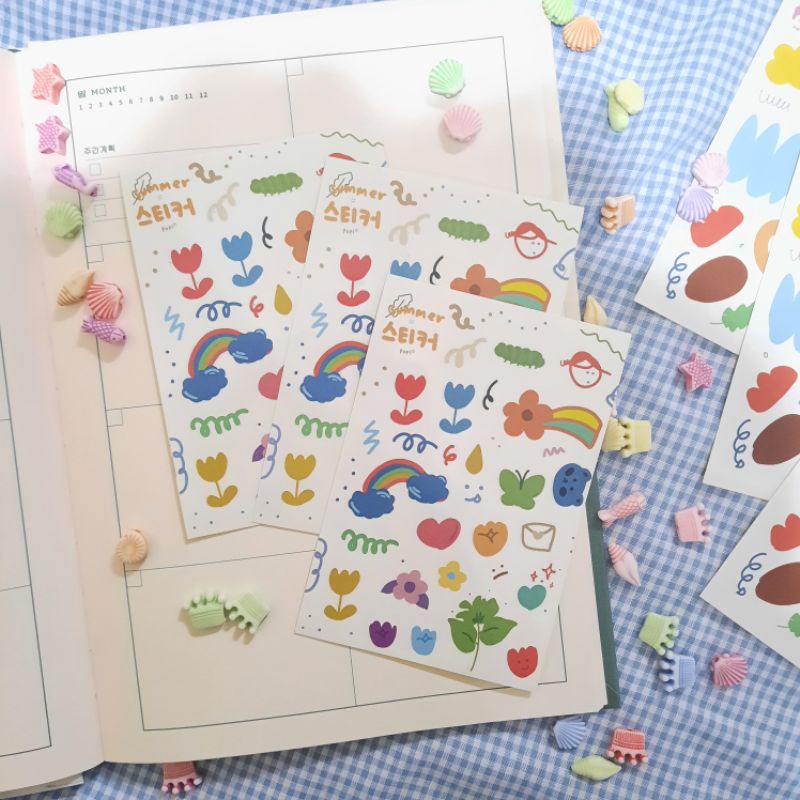 

[READYSTOCK] ahjussipolar STICKER DECO CUTE SUMMER