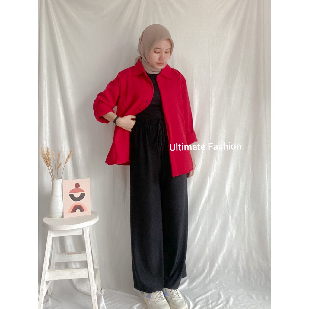 Kemeja Wanita Basic Oversize Yorena Import 221