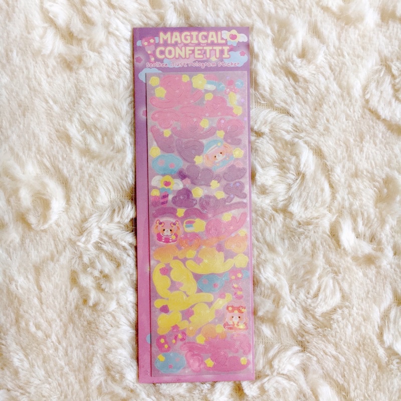 Seolkee illust Stiker Korea polcos deco karakter hologram confetti okiki diary thence mellee factory