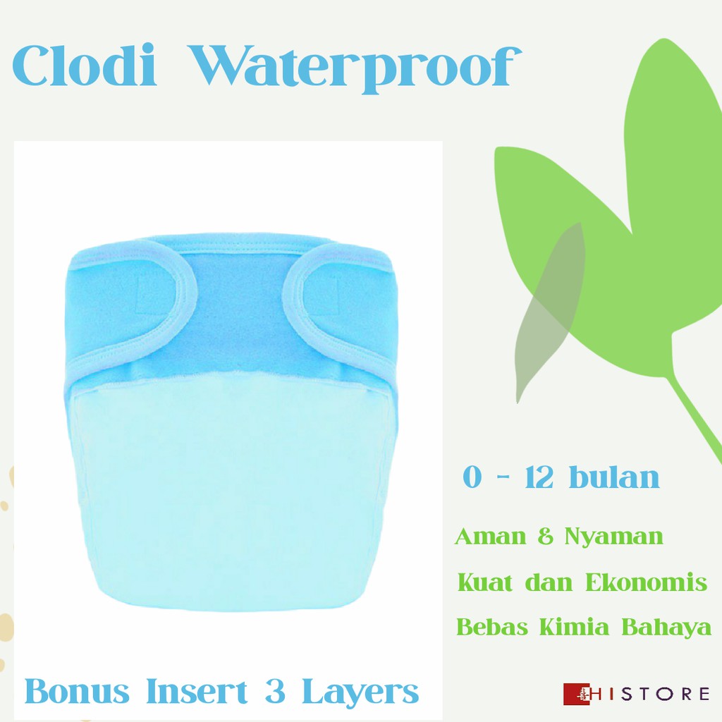 DIAPER CLODI POPOK KAIN DOUBLE TPU WATERPROOF BAHAN PREMIUM