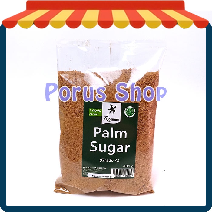 

Gula Palem Ricoman 400 gr / Palm Sugar Ricoman 400gr / Gula Aren 100% / Gula Semut Grade A HALAL