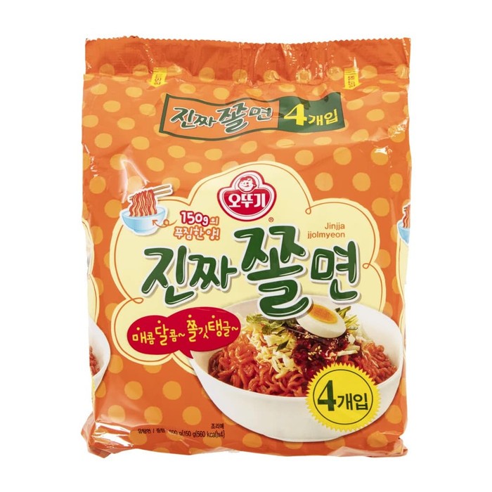 ottogi jinjja jjolmyeon multy pack 600 gr isi 4 pcs