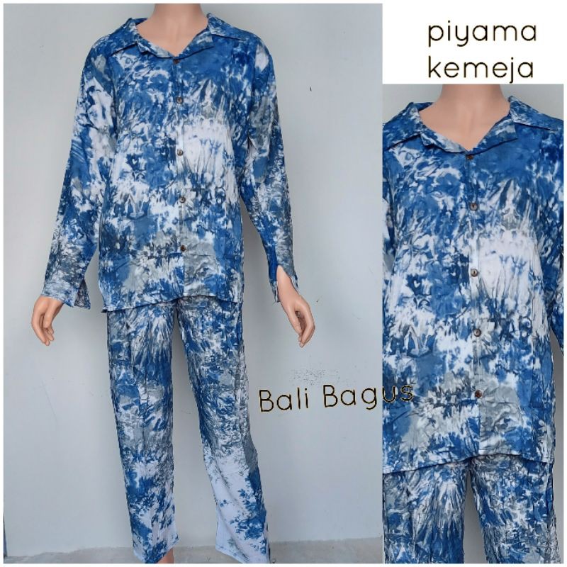 PIYAMA TIEDIE LENGAN PANJANG SOFT (RAYON STANDAR)kemeja