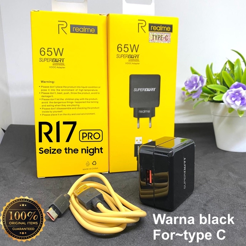 PROMO BLACK CHARGER REALME R17pro HITAM MICRO TYPE C ORIGINAL SUPER QUALITY