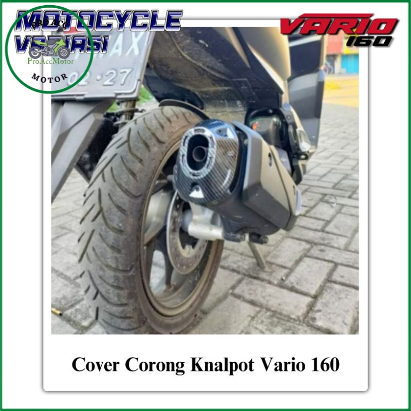 Cover Corong Knalpot Vario 160 Carbon Cover Ujung Knalpot Carbon Vario 160 Click 160