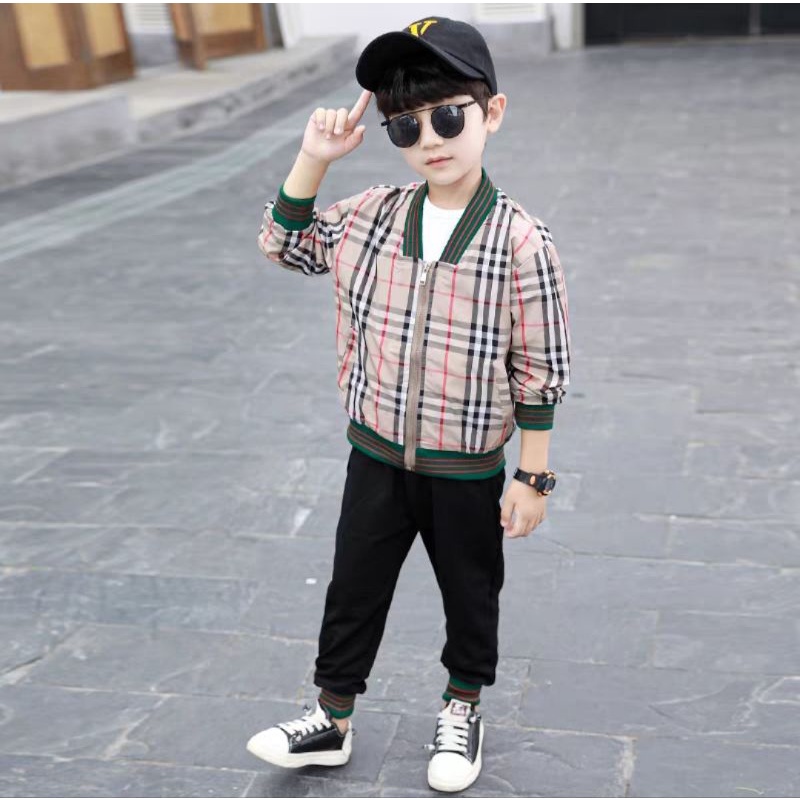 SETELAN ANAK LAKI LAKI IMPORT PREMIUM BURBERRY