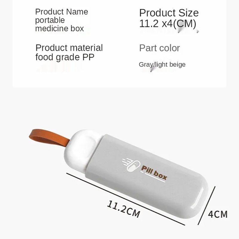 3grids Pouch Mini Dispenser Tablet Dispenser Portable Penyimpanan Tablet Obat Gaya Nordic Kotak Pil Obat