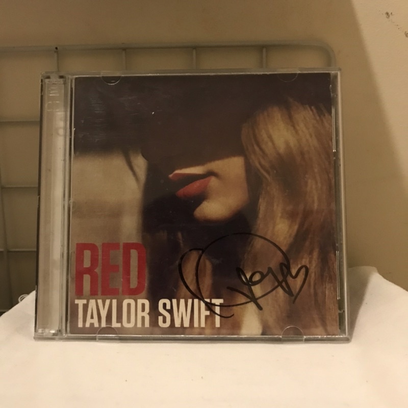 cd red taylor swift signed rare promo album lover evermore fearless folklore speak now red reputatio