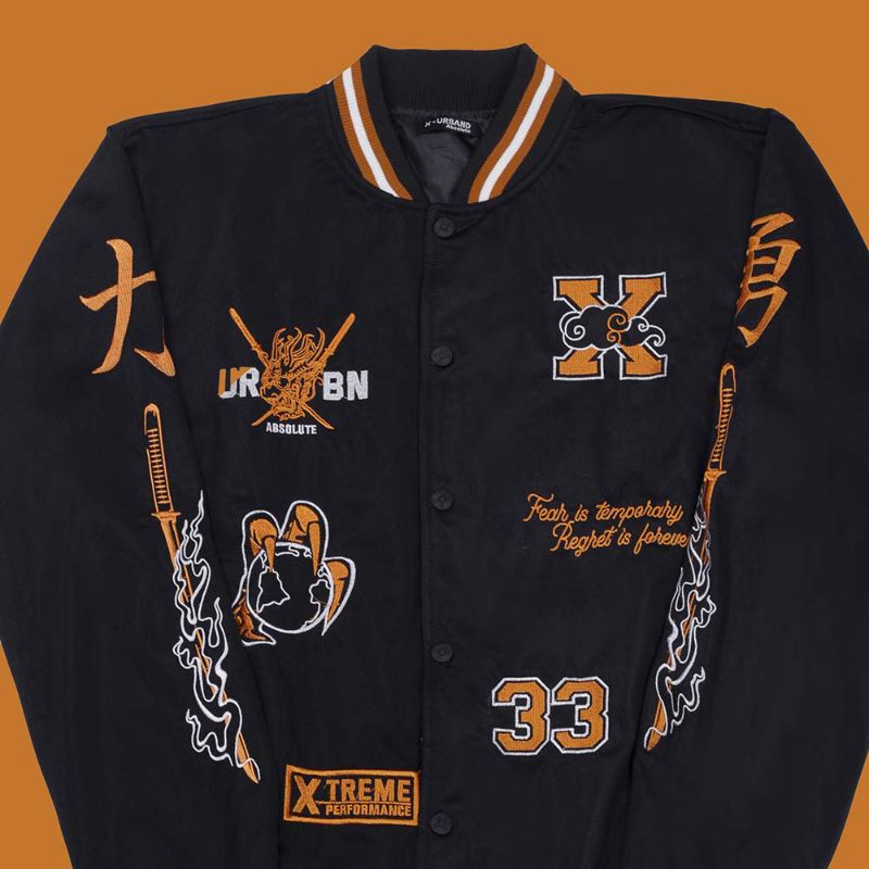 Varsity Jaket Baseball Motif Terbaru Premium Material Full Bordir | Xtreme Performance | Jaket Distro Keren Style Korea Japan