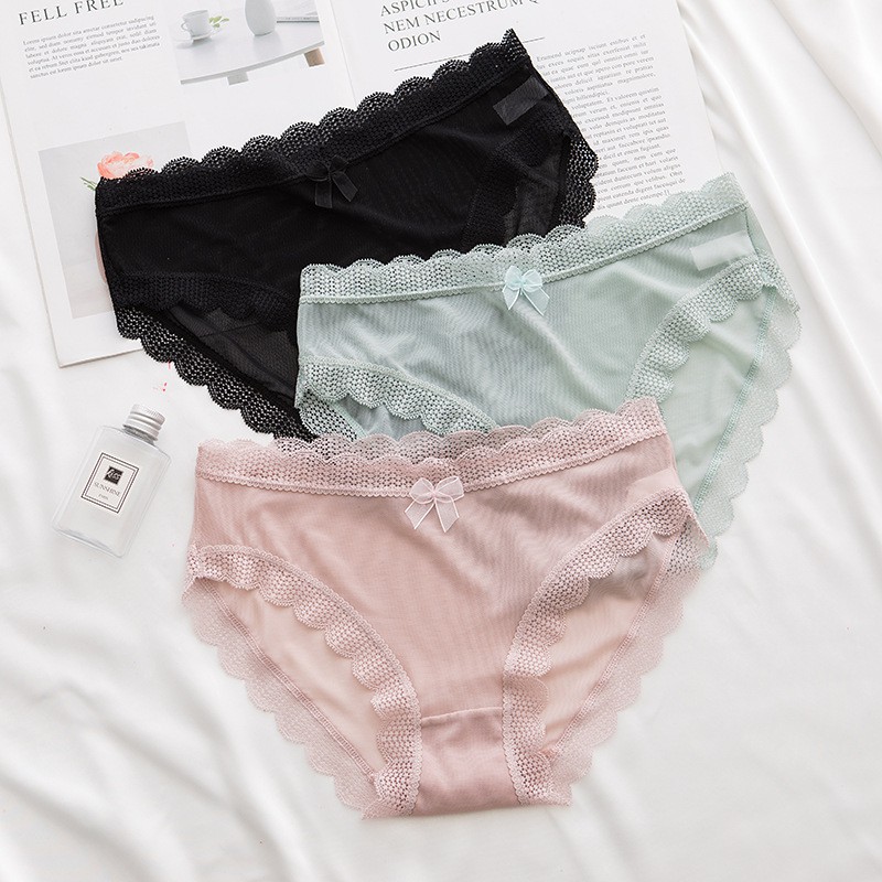 [Bayar Di Tempat]  Pakaian Dalam Wanita Feel Comfort Sexy Transparan Celana Dalam C208
