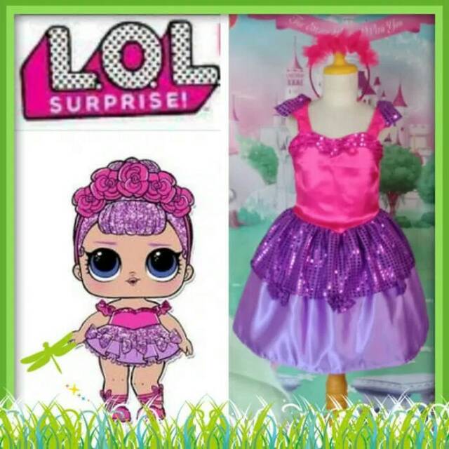 Kostum Anak Dress Gaun Pesta Ulang Tahun Lol Lol Surprise Sugar Queen Size 2 12 Tahun