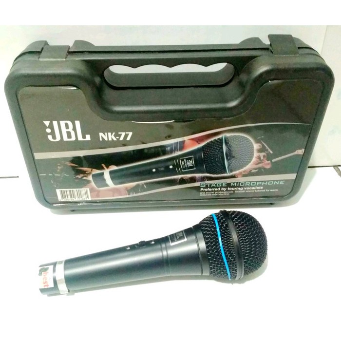 JBL Microphone Kabel NK-77 Super Body Besi -Hitam Plus Koper