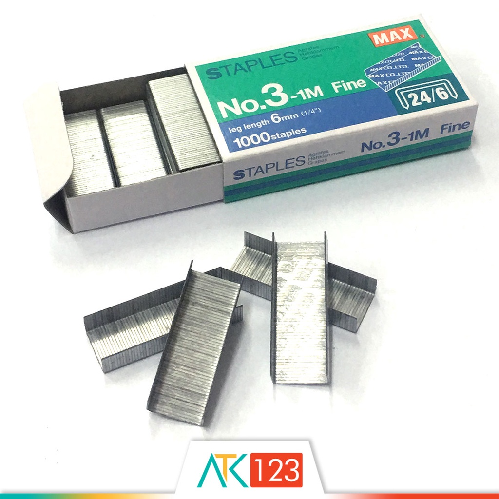 

Staples / Steples / Isi Stapler / Hekter / Jepretan / Jetrekan Besar Max No. 3 - 1M - 24/6