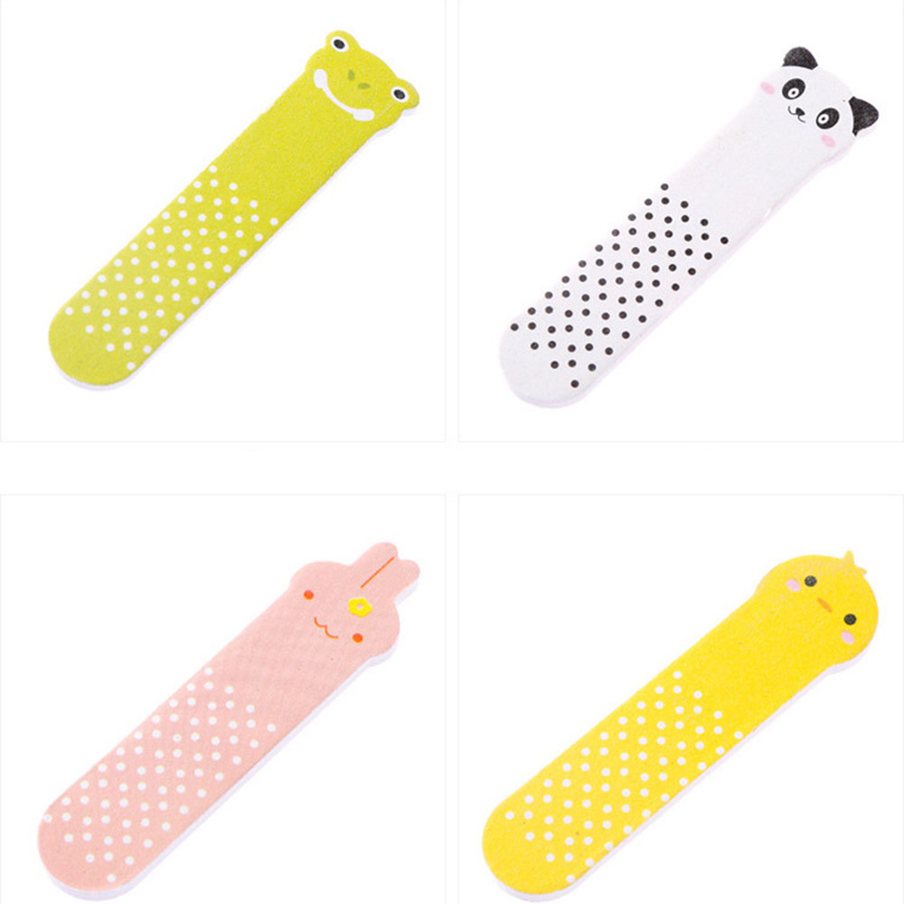 【COD Tangding】Emery Strip Nail File Mini Cartoon Animal Patern Nails Strips Nail Small Rubbing Strips for Polishing