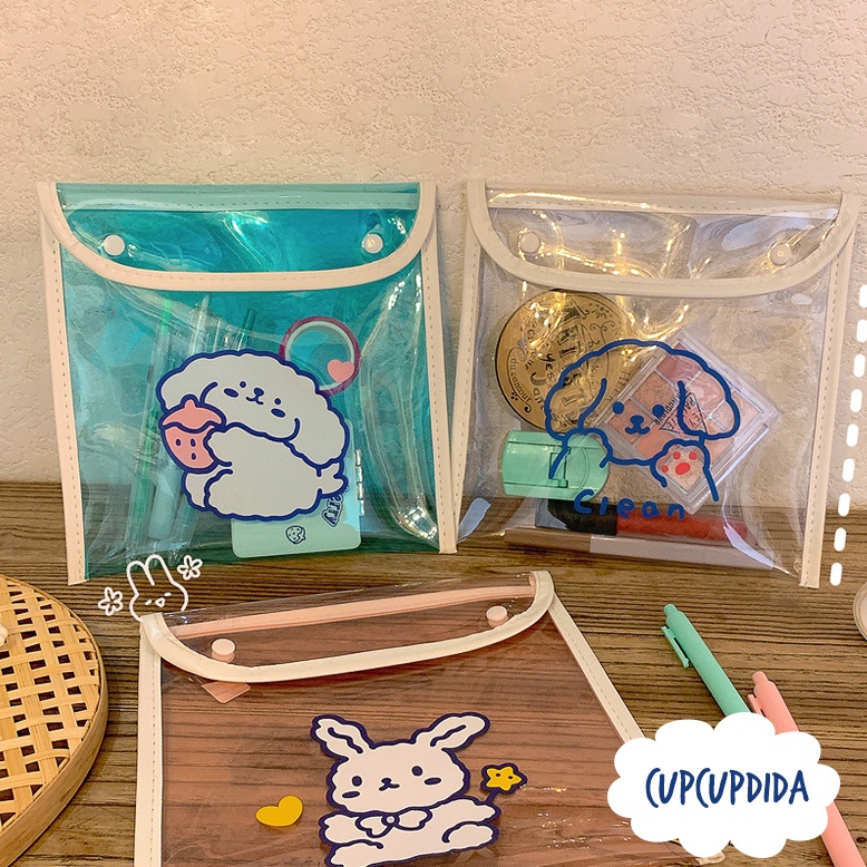 

Pouch Cute Map Bag Transparan Pencil Case Transparan