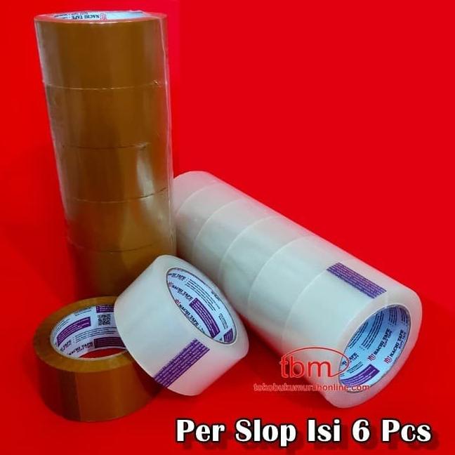 

✺ Lakban NACHI 2inch Per Slop Isi 6 Pcs/ Lakban Bening / Lakban Coklat - Cokelat ☞