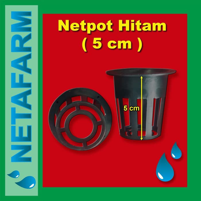 NETPOT 5 cm - HITAM ( 10pcs )