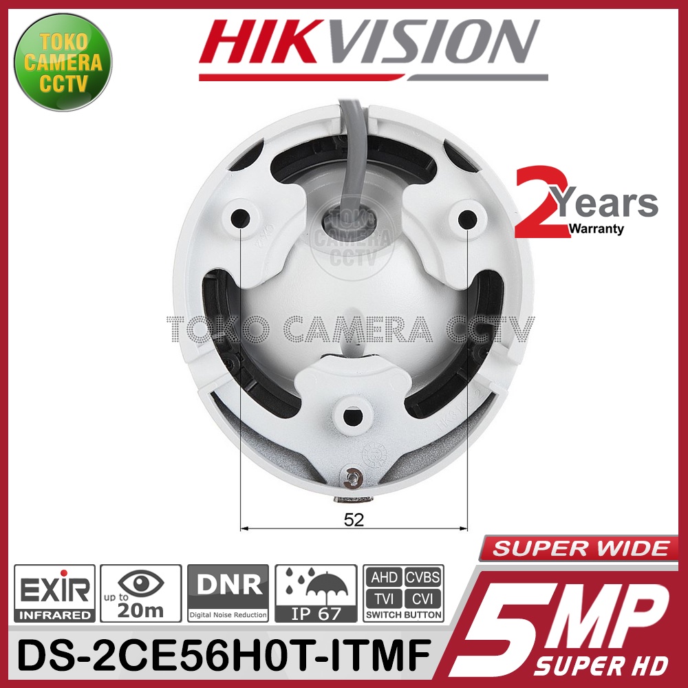 KAMERA CCTV INDOOR 5MP HIKVISION DS-2CE56H0T-ITMF SUPER WIDE