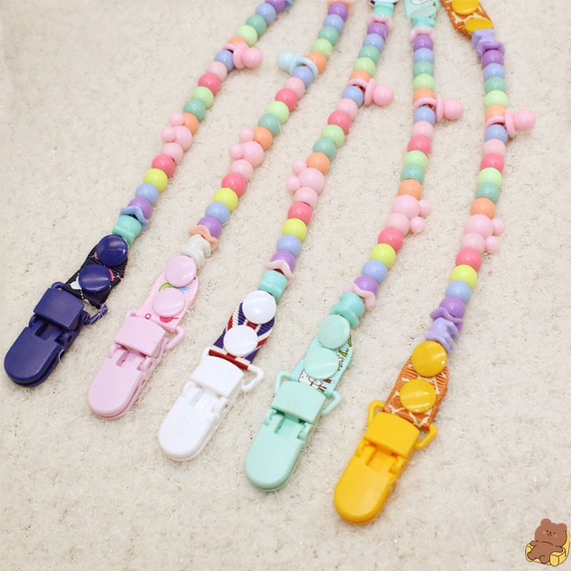 Pacifier&amp;Teether Clipper/Pacifier Holder Chain/Tali Gantungan Empeng POLOS /Klip Rantai