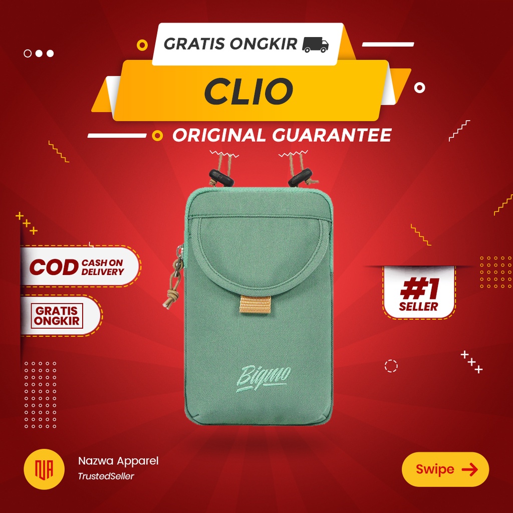 TAS SELEMPANG SLING BAG BIGMO CLIO PEPPERMINT
