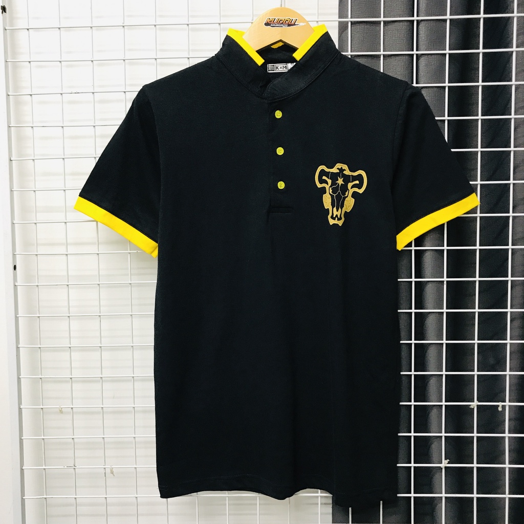 Kaos Polo Black Clover Blackbull Gold Anime