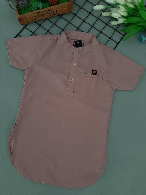 Kemeja katun kurta  anak