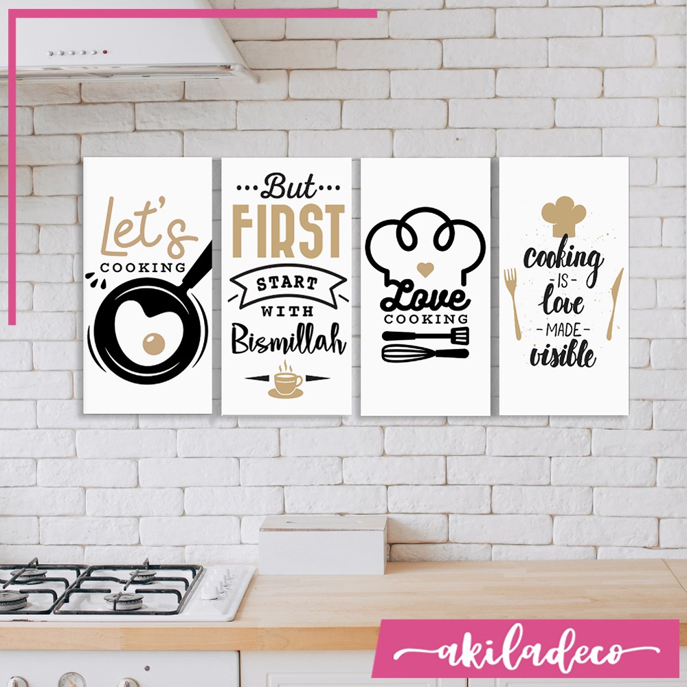 Hiasan dinding Dapur Islami Wall Decor Ruang Makan Tema Food Kitchen Cooking