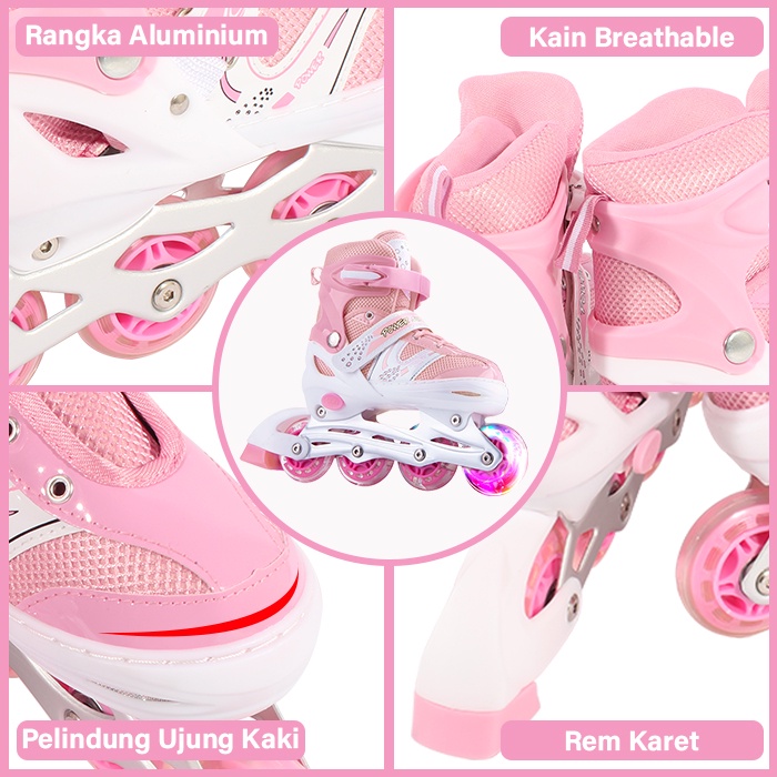 Sepatu Roda Inline Anak Set + Dekker FREE KUNCI