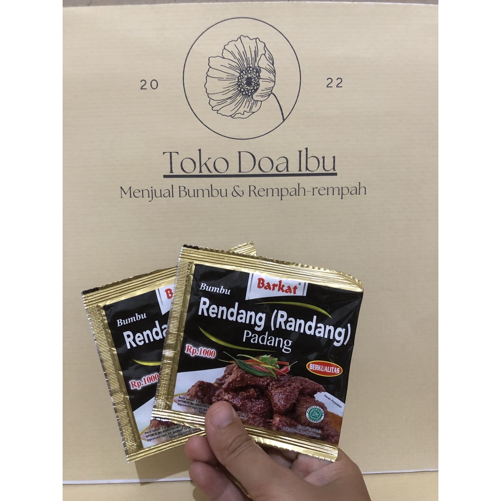 

Bumbu Masak Rendang Padang Barkat 5 gram 1 Renteng/12 Sachet