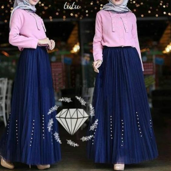 [spin15] Viana set+tutu [ gamis fision muslim atasan/rok ] model terbaru ,.