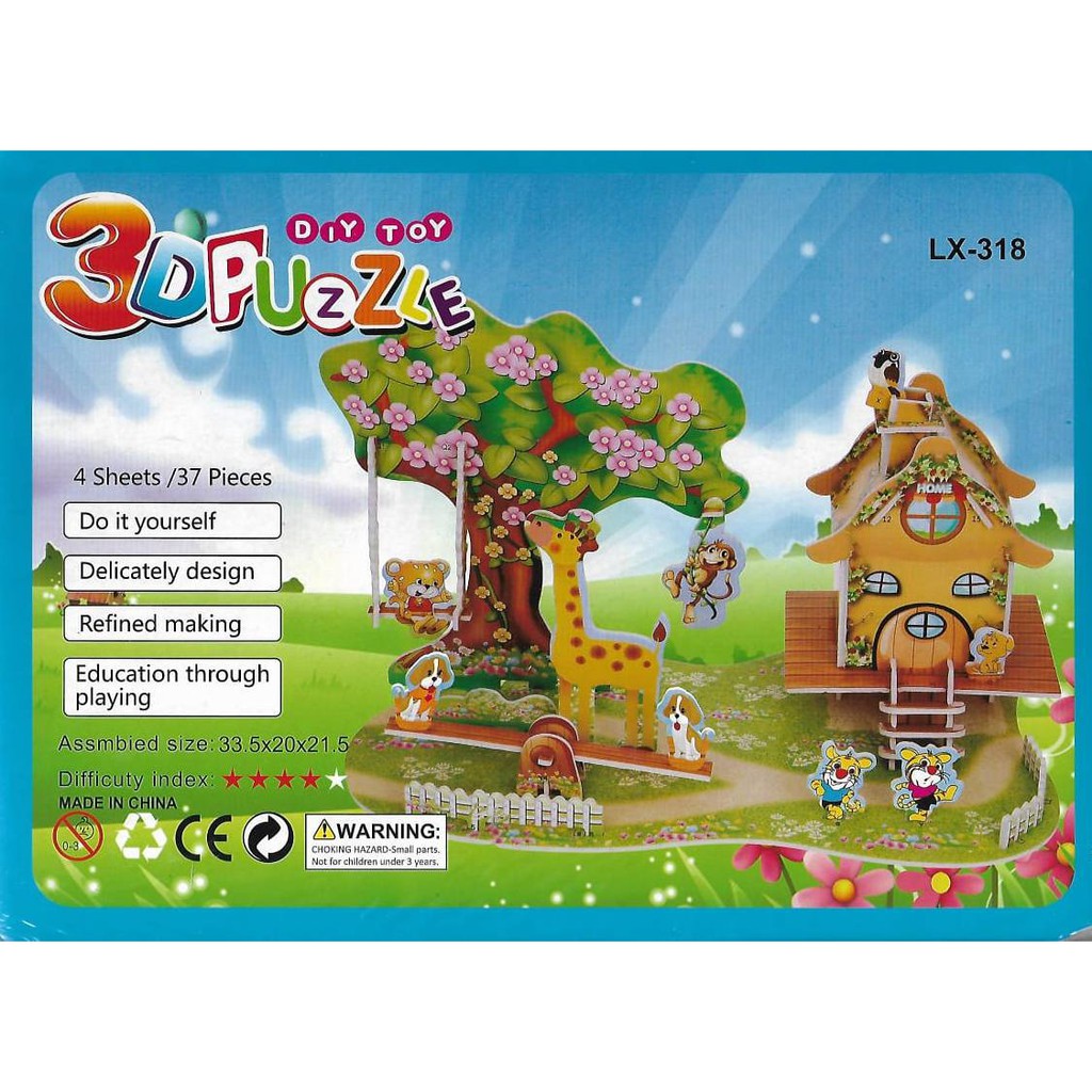 [ORGM] BEST SELLER !!!! Mainan Edukasi DIY Puzzle 3d Bahan Karton Busa Part 3