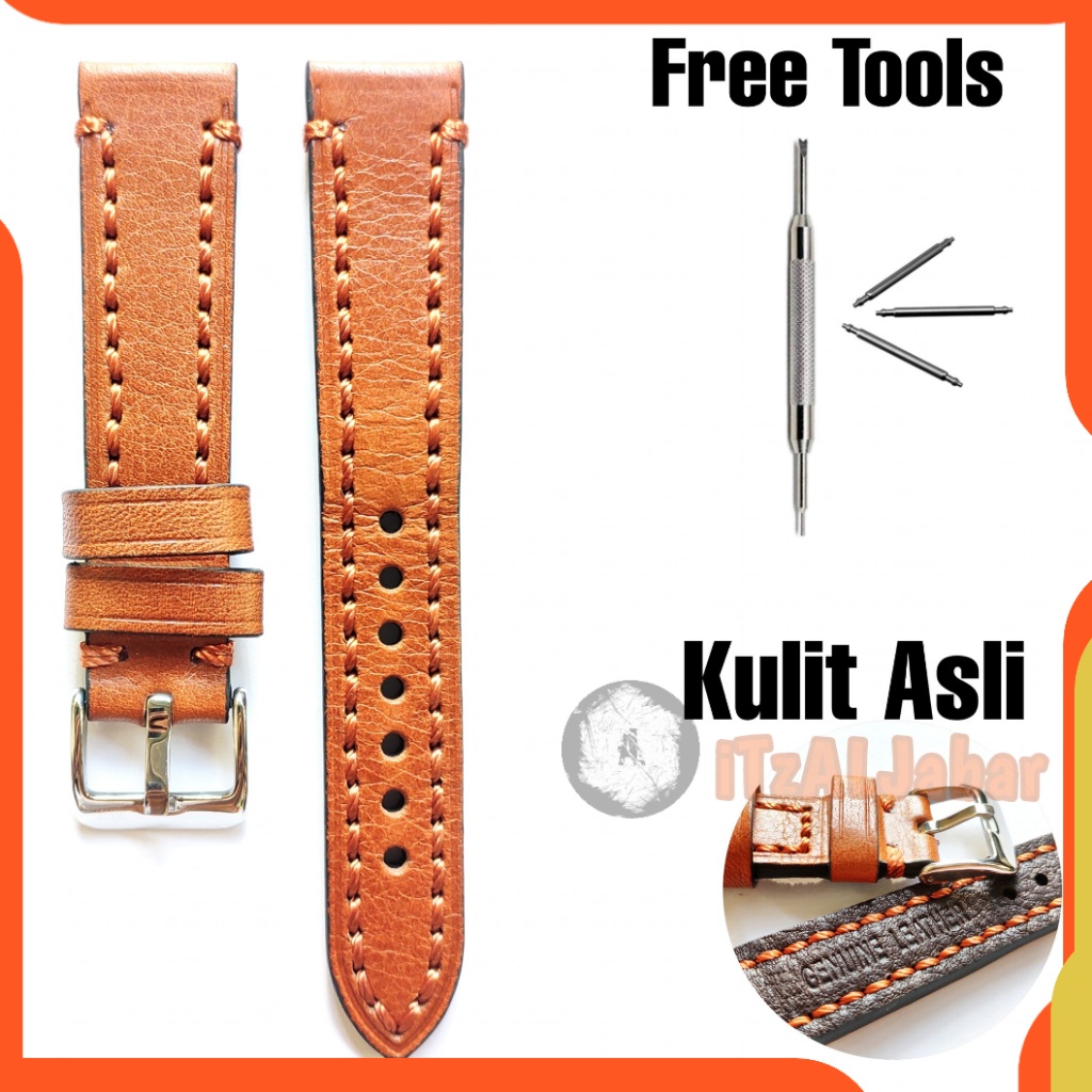 Tali jam tangan Kulit asli Leather strap Tali jam Kulit asli PR007