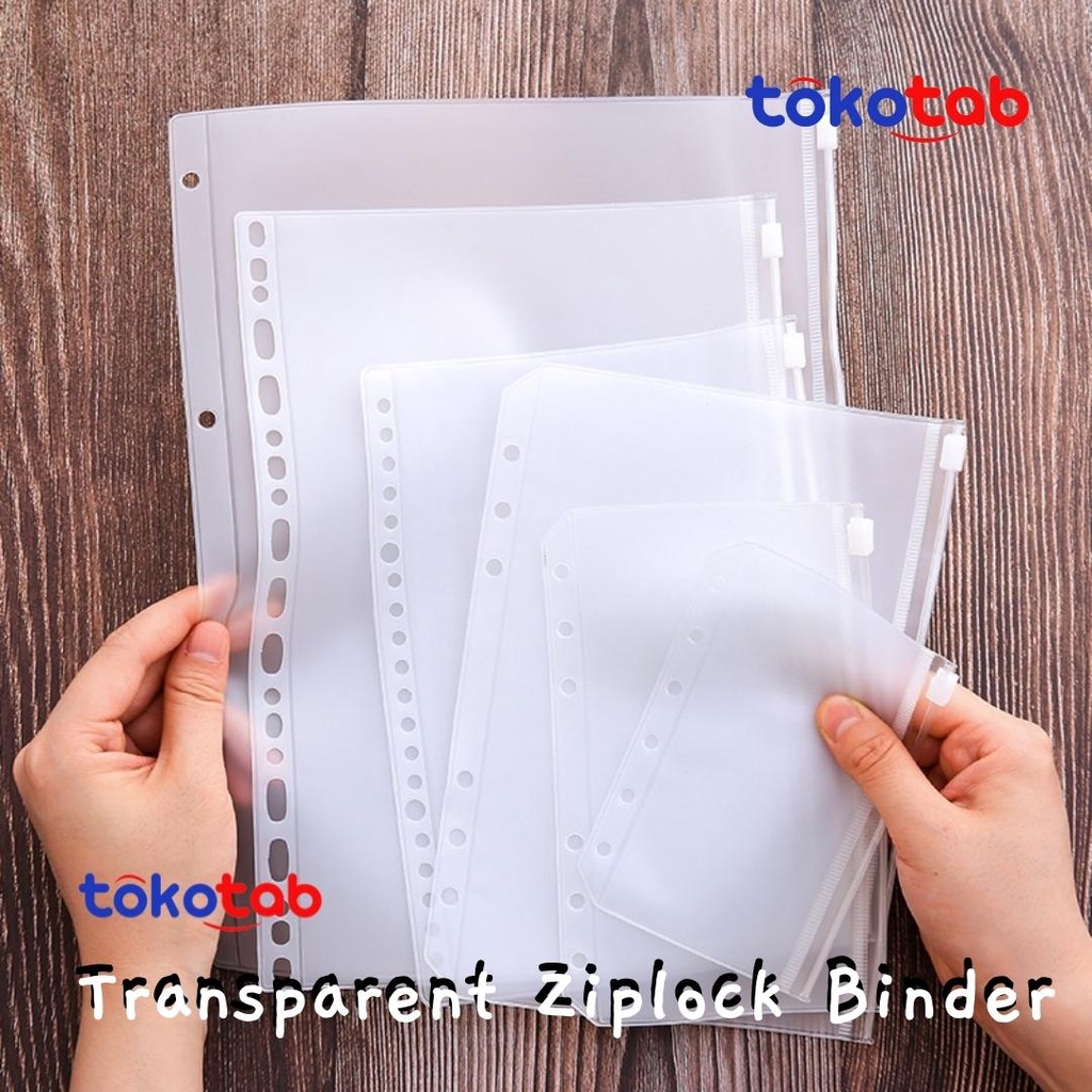 

Zipper Bag Binder Pocket Binder Divider / Organizer Pocket Binder / Binder Pouch Transparan / Binder Keuangan / ZipLock Binder A5 A6