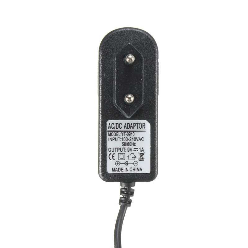 Taffware Adaptor Pedal Efek Gitar Distorsi 9V 1A 5mm - YErY-0910-Hitam