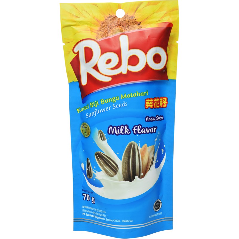 

Rebo Kuaci Biji Bunga Matahari Milk 70g