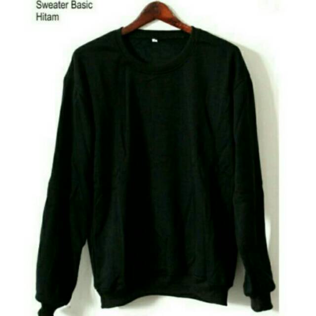 Sweater murah polos basic oblong hitam switter keren cowok cewek couple