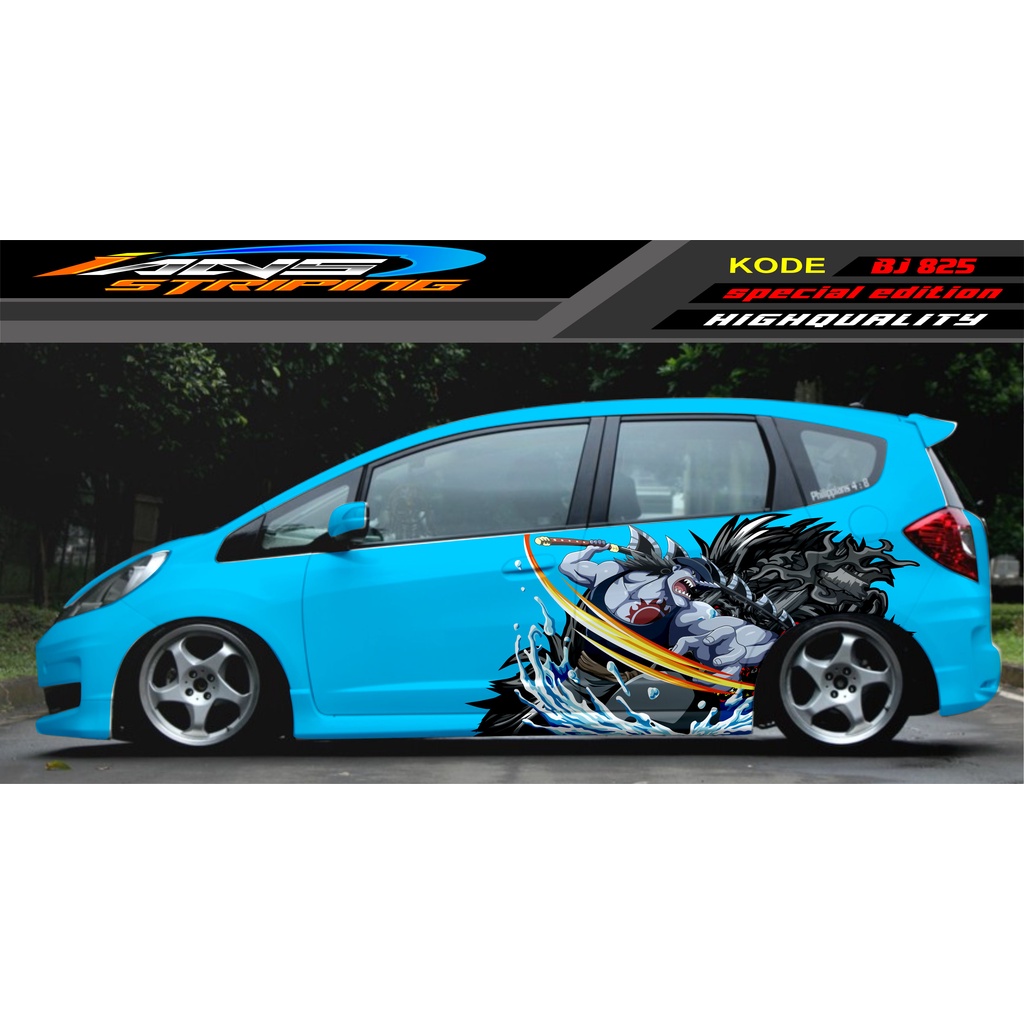 VARIASI STICKER MOBIL HONDA JAZZ, SIGRA, YARIS, SWIFT / DECAL MOBIL / DECAL STICKER MOBIL ANIMASI