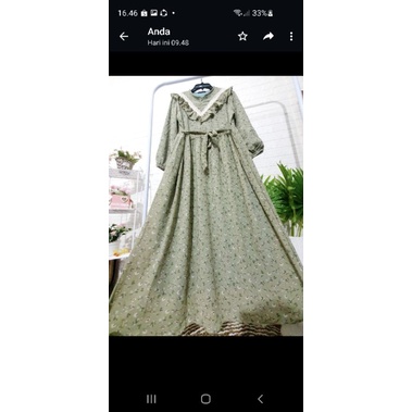 gamis ceruty renda