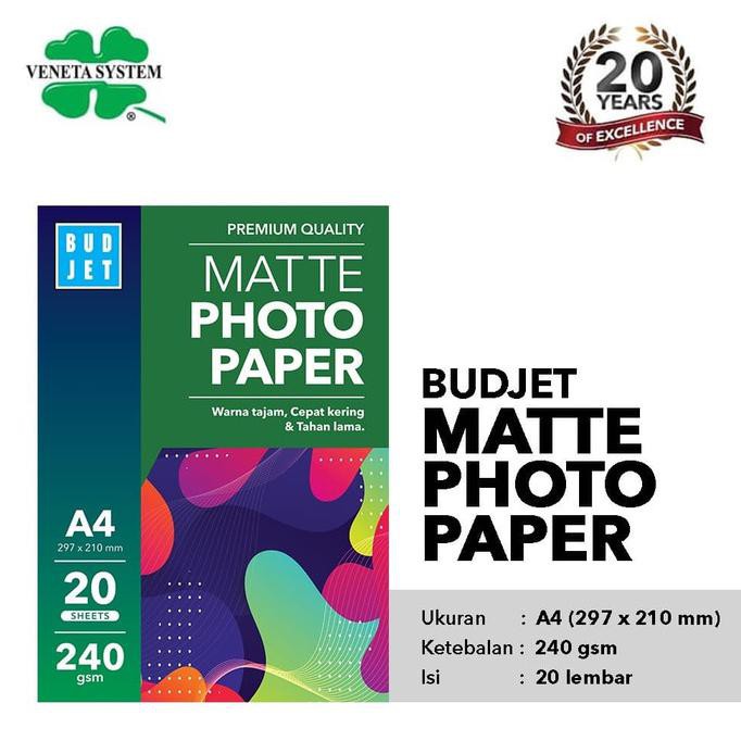 

Best Seller] Kertas Matte Photo Paper - Budjet Matte Photo Paper A4 240 Gsm
