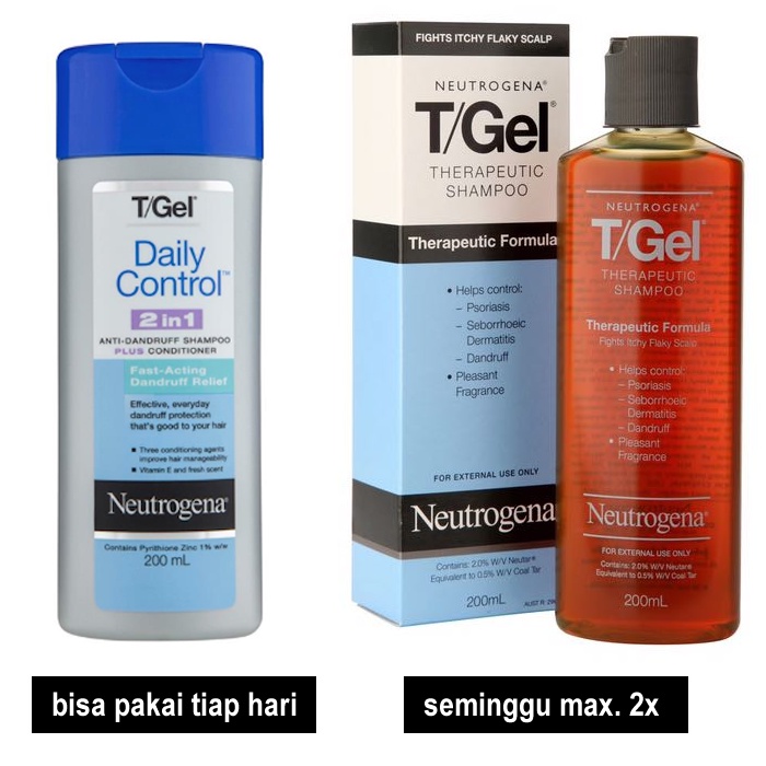 Neutrogena tgel  T/Gel Therapeutic Shampoo 200ml Shampo Sampo Ketombe Eksim Psoriasis Dermatitis